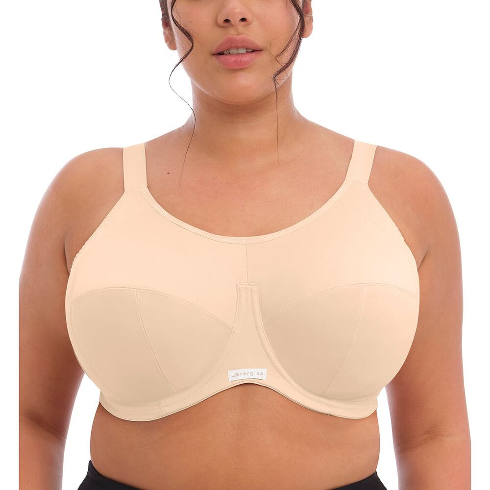 NWT Elomi Energise J-Hook Sports Bra Nude Size 32J